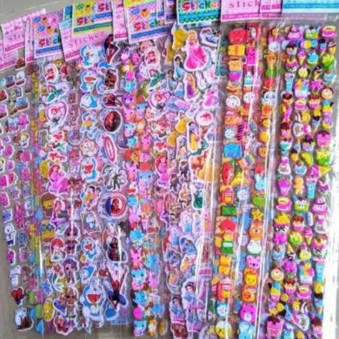 

(14♪K ◆P) 20PCS STIKER TIMBUL PANJANG (ISI MIX)/ muraah!