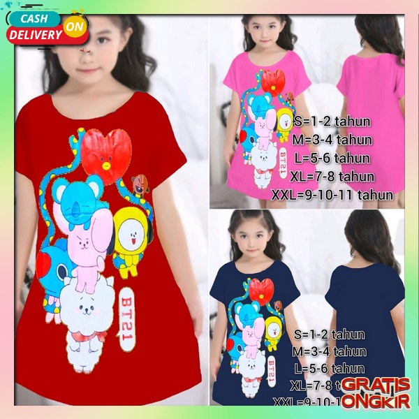 Daster Driss Harian Ank Cewek Daster Lengan Pendek Usia 4 5 6 7 8 9 10 Fashion Lengan Pendek Dastet 