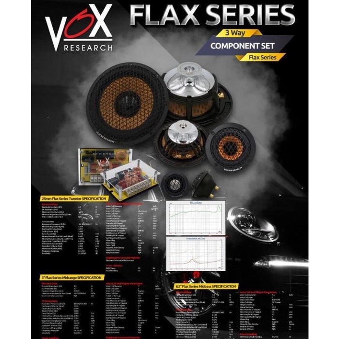 speaker vox flax series - speaker split 3 way vox research flax cikacika321