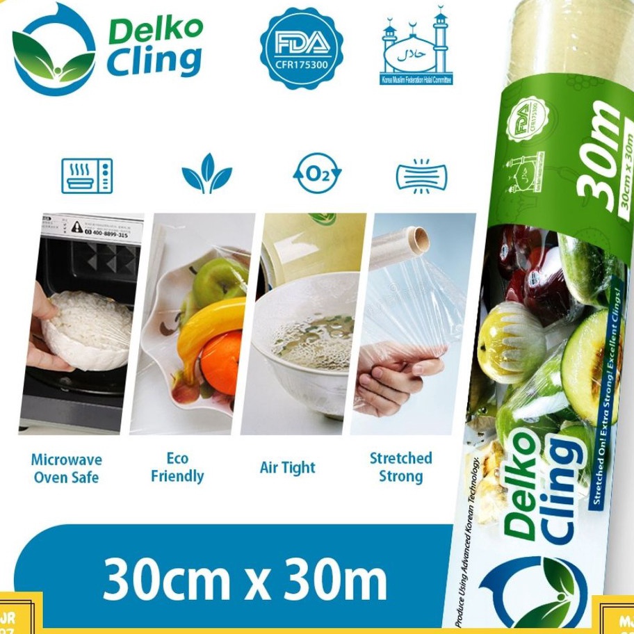 ➹→❆❂ PLASTIK PEMBUNGKUS MAKANAN | PLASTIK WRAPPING MAKAN | CLING WRAP | DELKOCHOICE 30CM x 30