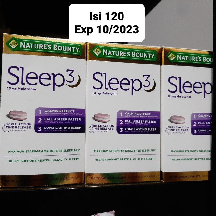 NATURES BOUNTY SLEEP3 10MG NATURE'S BOUNTY MELANTONIN ORIGINAL USA