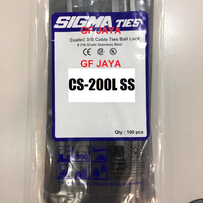 

Bestseller Kabel Ties Stainless Steel Sigma Cs 200L Ss 20Cm X 4.6Mm Coated