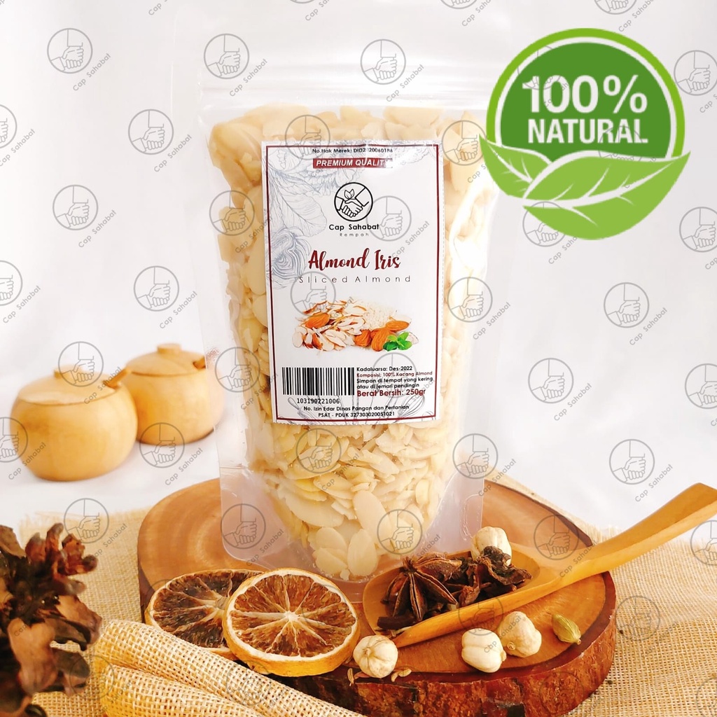 

200Gr Kacang Almond Iris / Sliced Almond / Rempah / Jsr