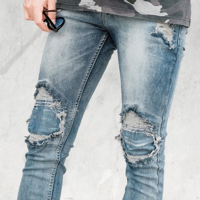 Weird Jeans - Blue Sky - Celana Jeans Pria Skinny Slimfit Strech