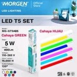 Lampu Led T5 5Watt Batten Cahaya Hijau - Morgen