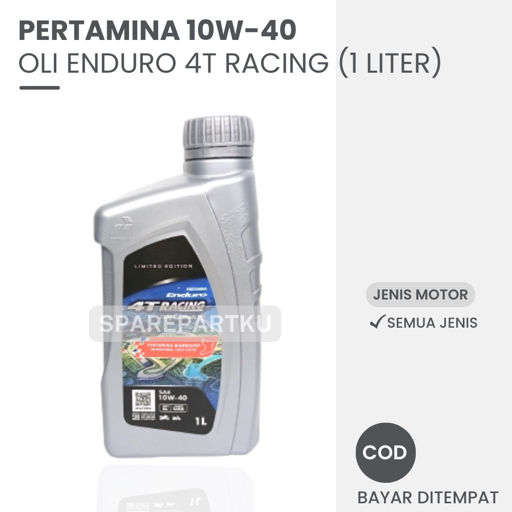 OLI ENDURO RACING 1 LITER PERTAMINA MANDALIKA SAE 10W-40 / OLI 4 TAK / OLI MESIN MATIC BEBEK