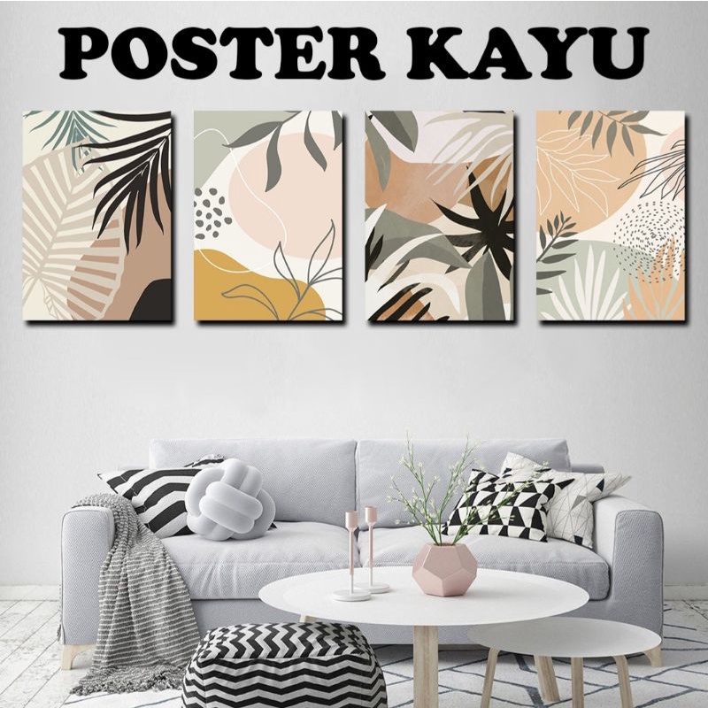 Poster kayu ukuran (20×30) TROPIS Hiasan dinding kamar wall decor papan mdf aesthetic VINTAGE pajang