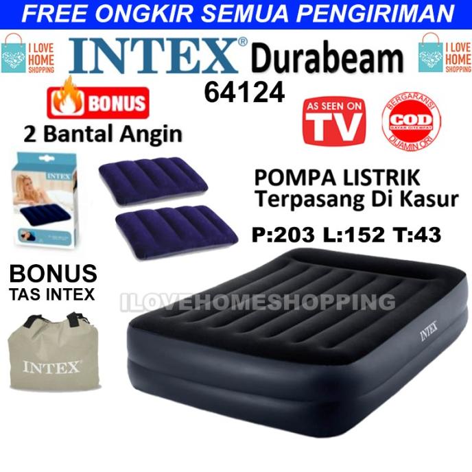 INTEX KASUR ANGIN - KASUR INTEX DURABEAM REST RAISED AIRBED ORIGINAL