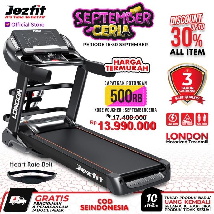 Jezfit Alat Fitness Treadmill Elektrik London