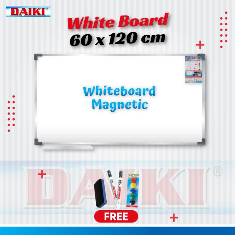 

Papan Tulis / Whiteboard Daiki Magnetic Uk 60X120 Cm