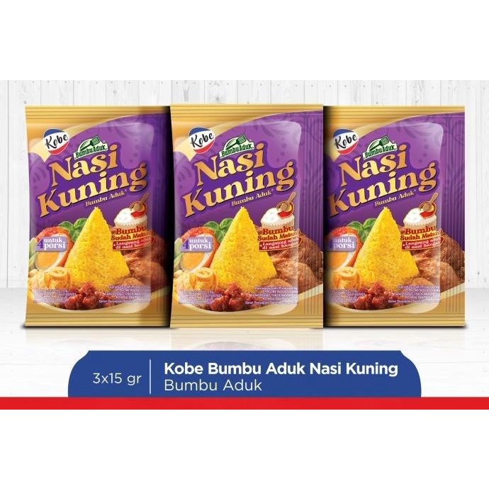 

cusss order] Kobe Bumbu Aduk Nasi Kuning Isi 3sachet x 15gr