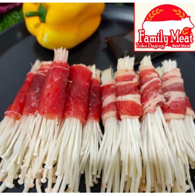 

Enoki Beef Roll MIX (lemak dan non lemak) 12pcs