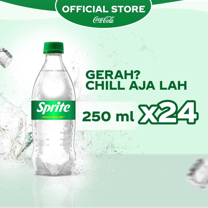 

Sprite Lemon Lime Minuman Soda - Botol 250ml - x24 Pcs