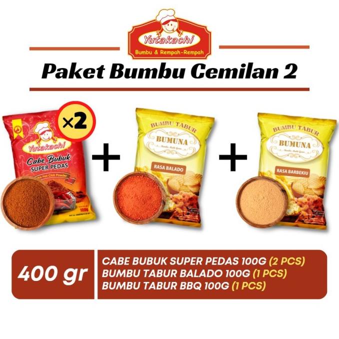 Ready stock] Paket Bumbu Tabur ( Cabe Bubuk Super + Balado + BBQ )