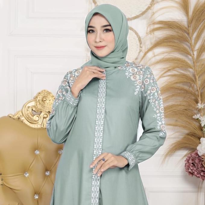 Gamis bordir wanita dewasa renata terbaru / toyobo