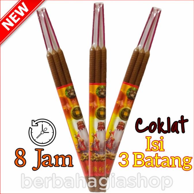 "'''] Hio Dupa Warna Coklat Putih Isi 3 Batang Durasi Tahan 8 Jam Sembahyang