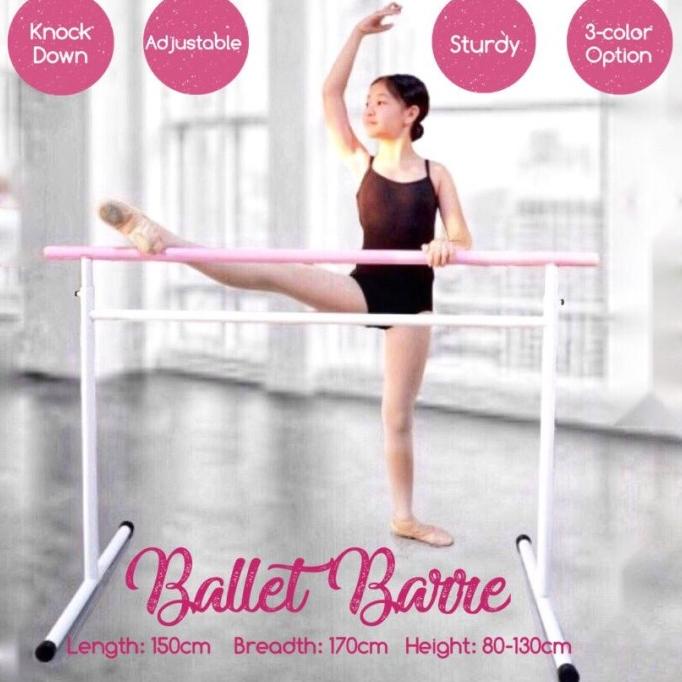 Ballet Barre kokoh, adjustable, bongkar pasang, cantik