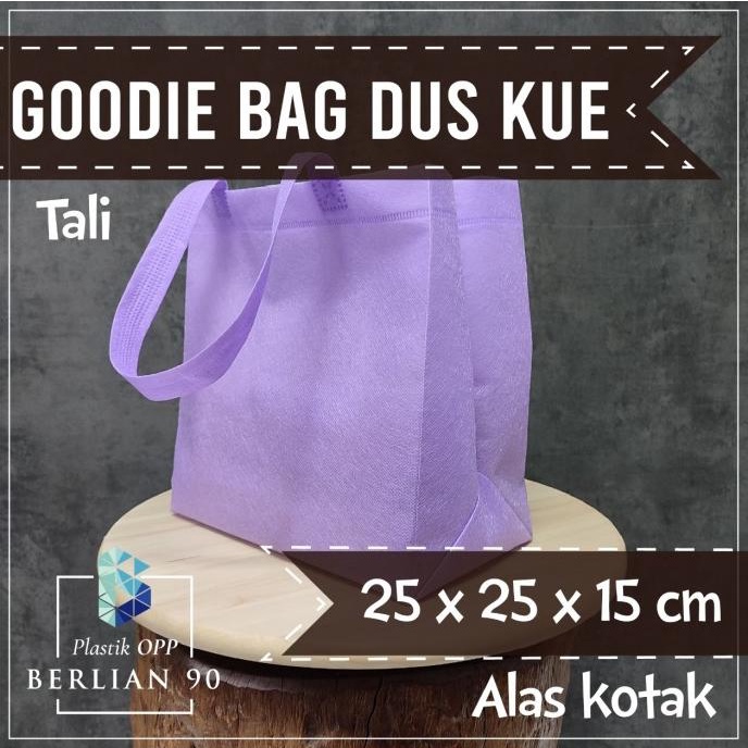 

@#@#@#] Goodie Bag Handle Box 25x25x15 Tas Spunbond Alas Kotak Tas kain 1 Pack