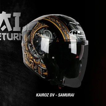 Helm Njs Kairoz Dv Motif Samurai Double Visor