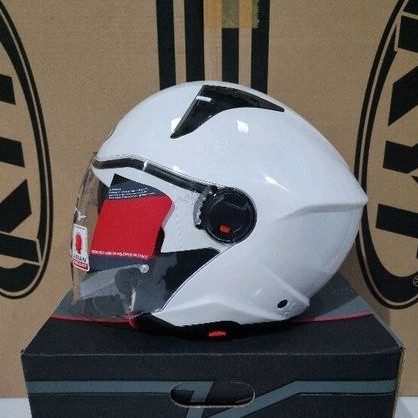 Helm Kyt D City White / Kyt Dcity Solid / D-City Putih Polos