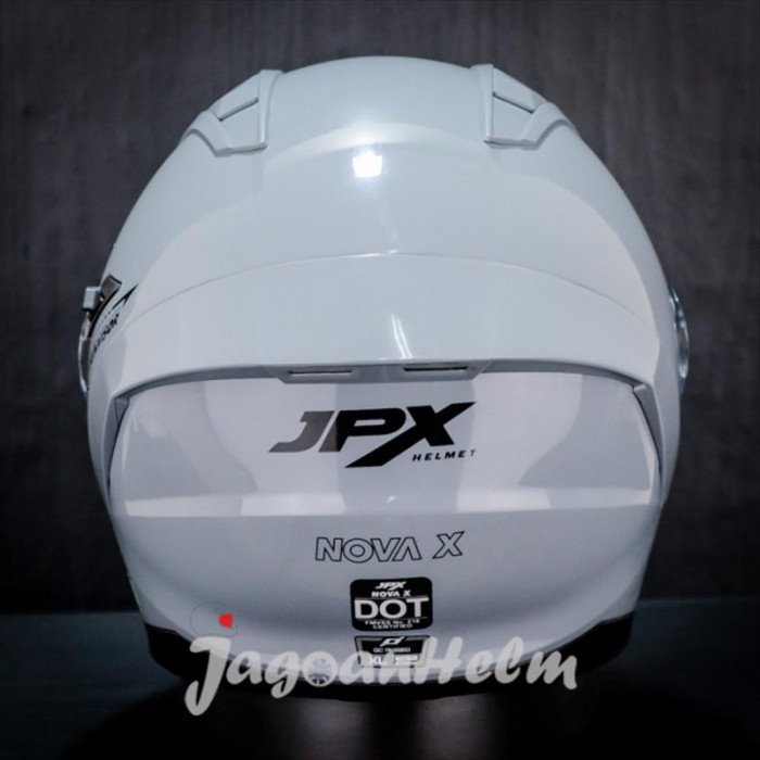 Jpx Helm Nova X Solid Dark Grey Black Nova-X Double Visor