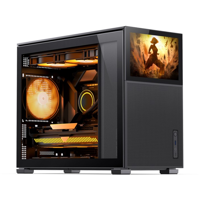 jonsbo d31 mesh pc case with lcd limited black edition firacinta1687