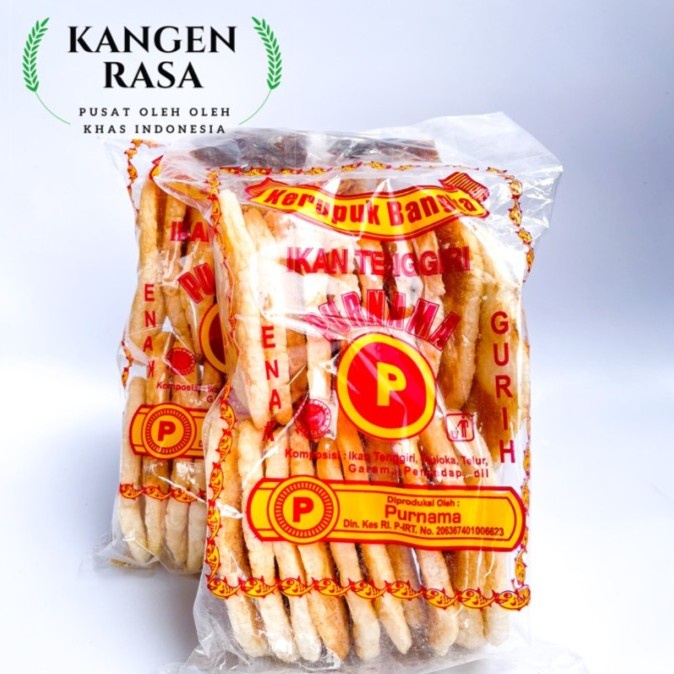 

' kerupuk kemplang oval bangka merk purnama - isi 20 pcs