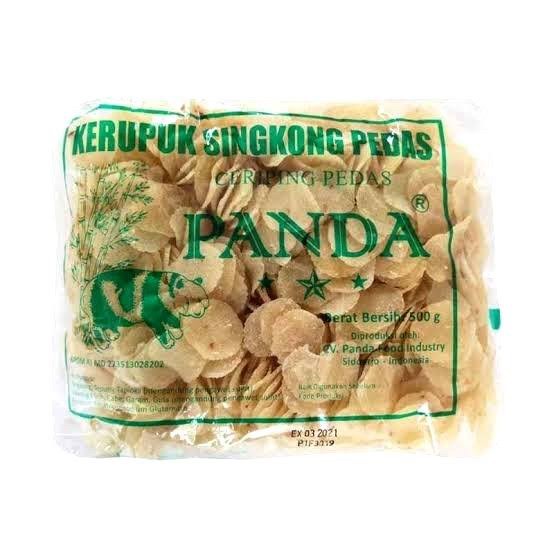 

' kerupuk singkong pedas panda 500gram