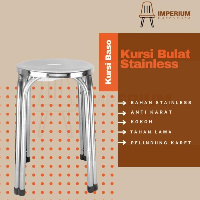 @@@@] Kursi Baso Stainless / Kursi Bulat Stainless / Kursi Lab / Kursi Bakso