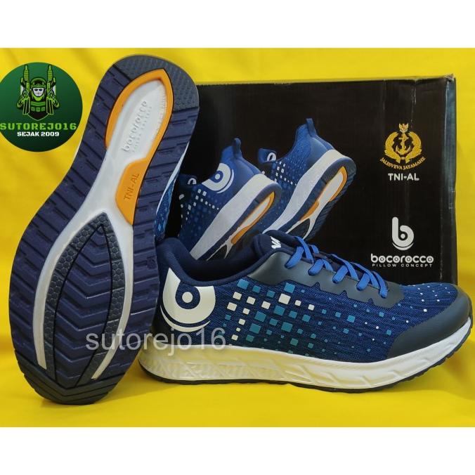 sepatu olahraga alri navy sport shoes merk bocorocco jatah terbaru