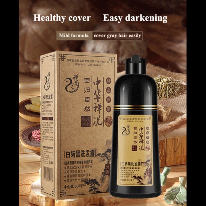 Shampoo Penghitam Rambut Instan / Shampo Pewarna Rambut Hitam