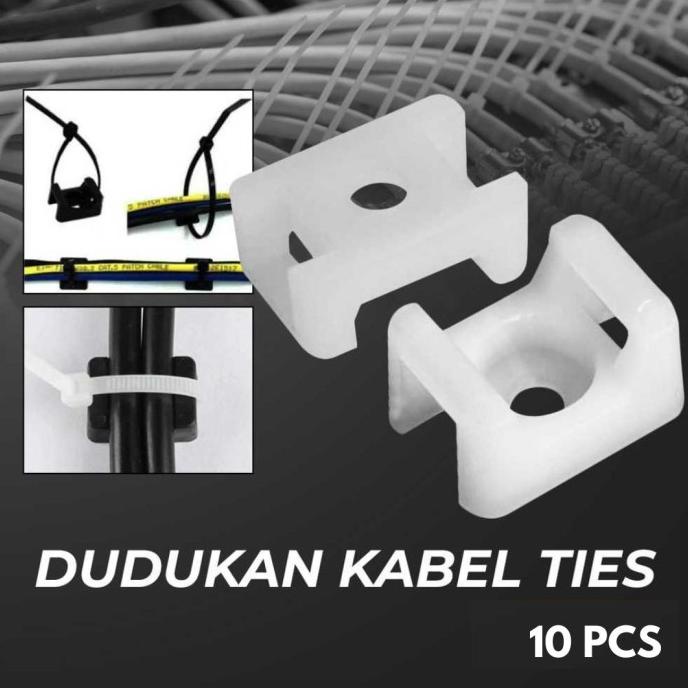 

paling diminati] JFactory Dudukan Kabel Ties Pengait Kabel Listrik Lebih Rapi 10PCS