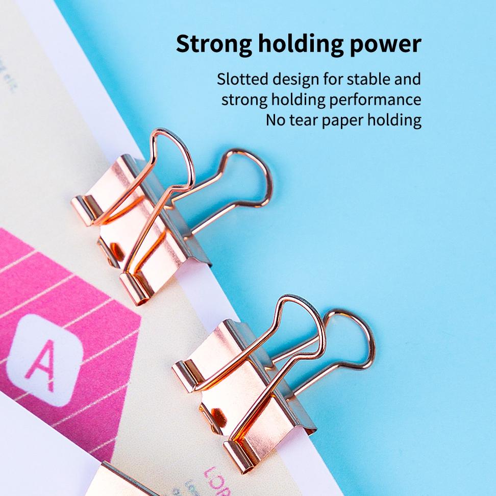 

Promo Deli Office Binder Clip / Penjepit Rose Gold Isi 12 / 25Pcs 78200 78201 Gvns65