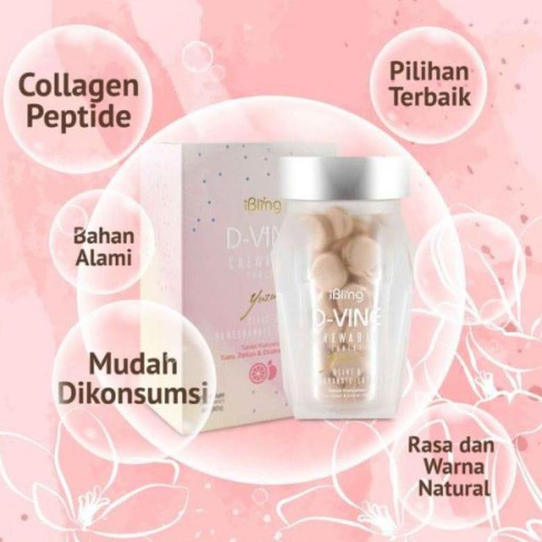 Termurah D Vine Collagen Isi 30 Butir Original Candy -Dvine Collagen Pemutih Kulit Badan Bisa Cod