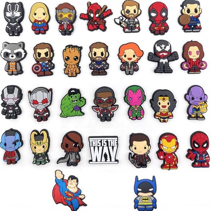 SUPER HERO MINI LUCU CEWEK PEREMPUAN ACC 105 - PIN SANDAL CROCS JIBBITZ