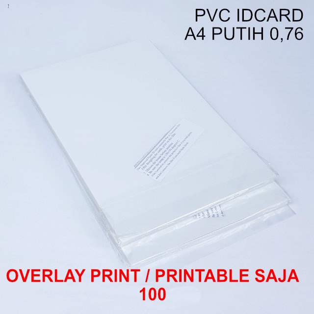 

Kertas Pvc Instan Printing Inkjet Ukuran A4 Bahan Idcard Instan Putih Gold Sier Ukuran A4 0,76 &
