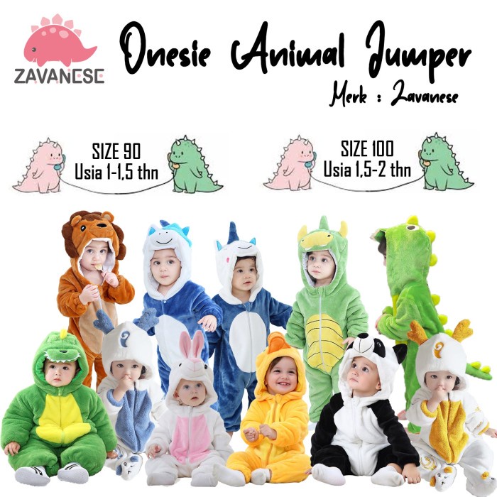 Baju Piyama Kostum One Sie Anak Bayi Karakter Hewan