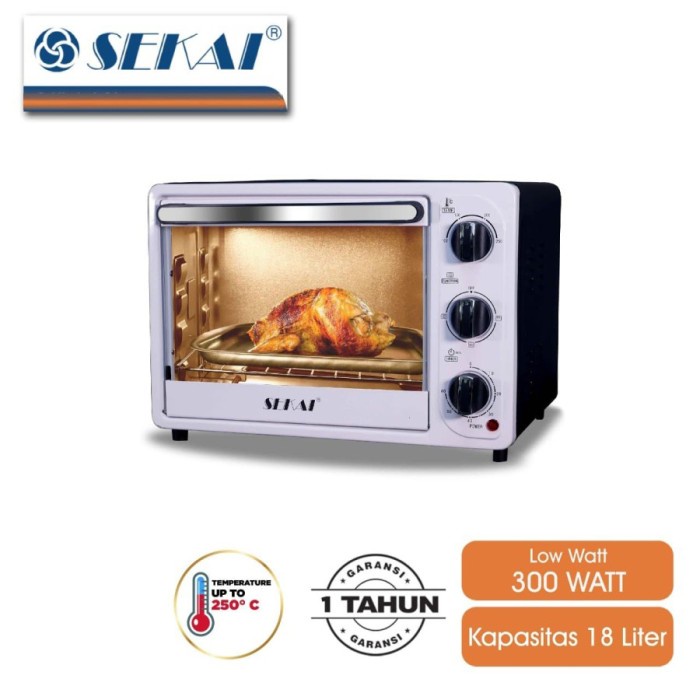 Sekai Oven Listik Ov 180 Electrik Oven 18 Liter Sekai Ov180
