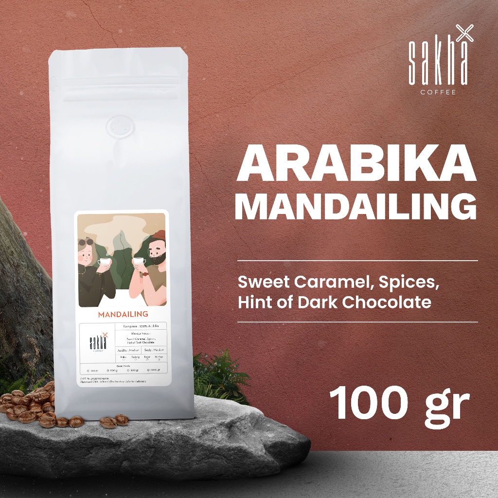 

Kopi Arabika Mandailing Mandheling Arabica Coffee Beans 100 Gram Coffe Roastery