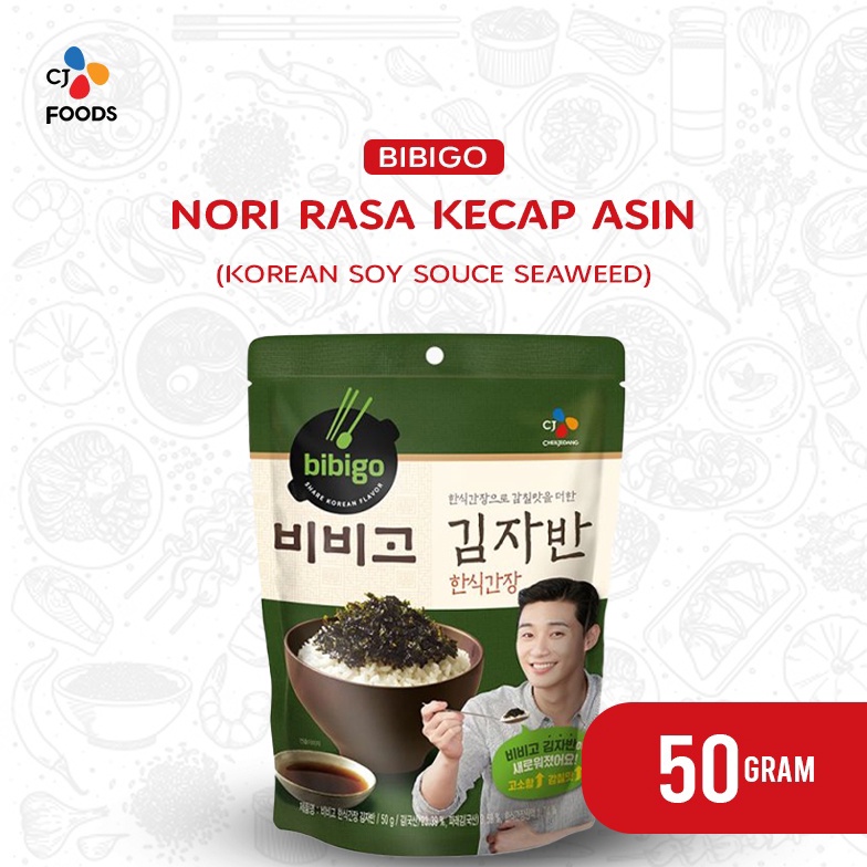 

11.11 Promo Brand BIBIGO Nori Rasa Kecap Asin / Korean Soy Sauce Seaweed 50 Gram