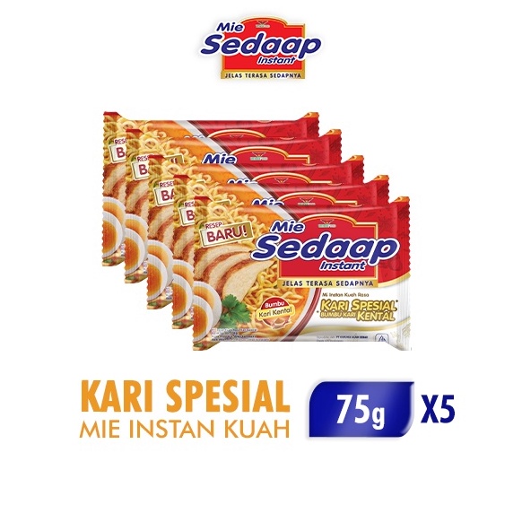 

SKFK5396 Mie Sedaap Kari Kental Spesial 75gr x5