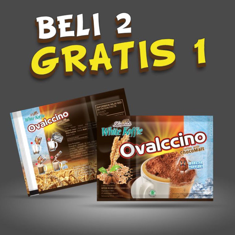 

1.1 Promo >> OVALCCINO WHITE KOFFIE (PROMOOO BUY 2 GET 1)