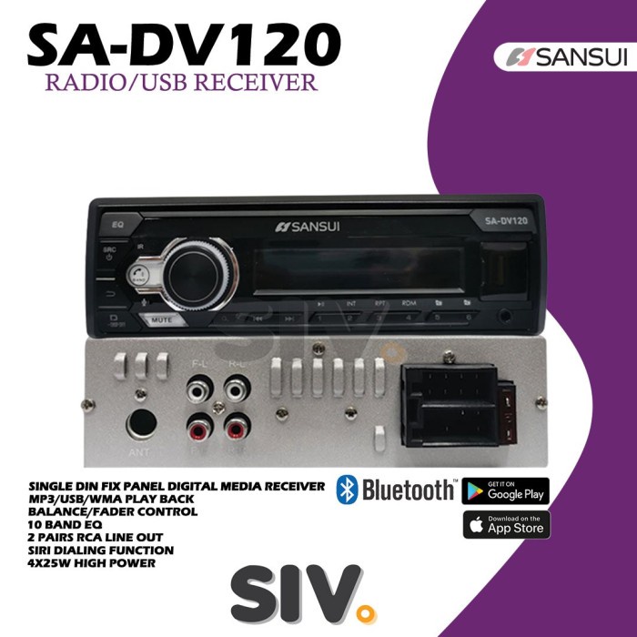 SANSUI SA-DV120 Deckless MP3 Headunit Single Din Audio Mobil best deal