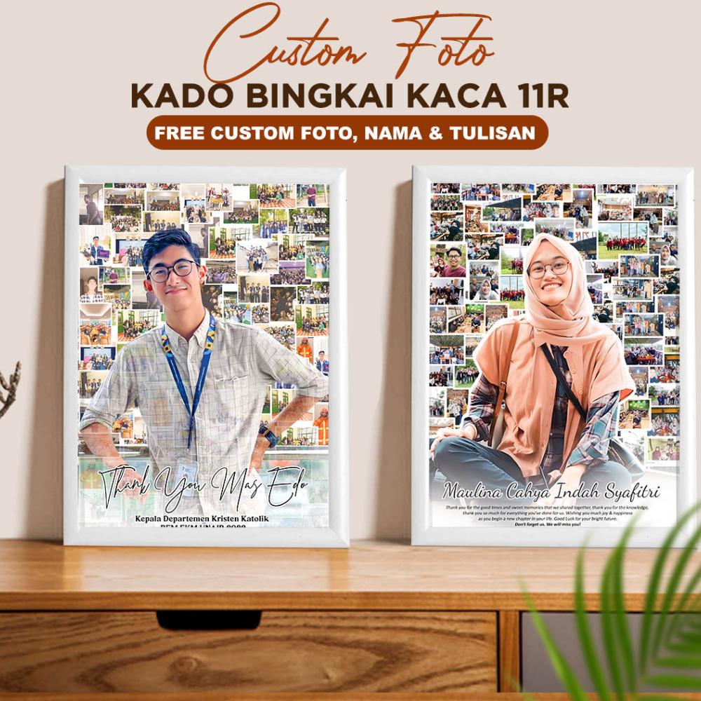 Kado Foto Custom Kolase + Bingkai Kado Ulang Tahun Kado Wisuda Kado Perpisahan Kado Anniversary