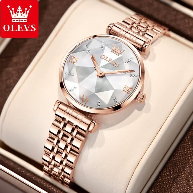 OLEVS JAM TANGAN WANITA ANTI AIR KECIL ORINAL CEWEK RANTAI TERBARU TRIHANDAYANI570