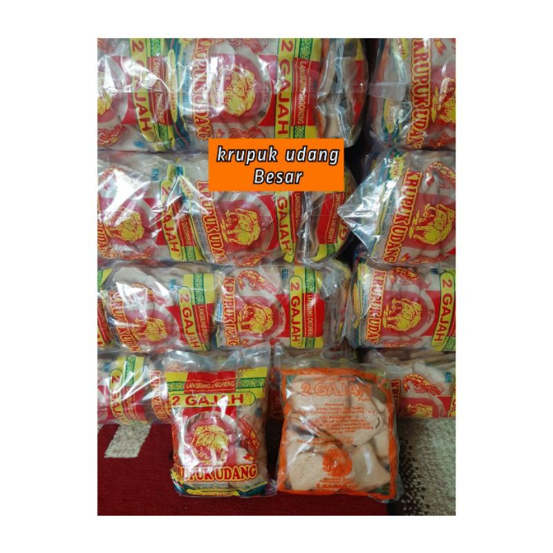 

Krupuk Udang 2 Gajah Putra (Bal Besar) Khas Cirebon Indramayu
