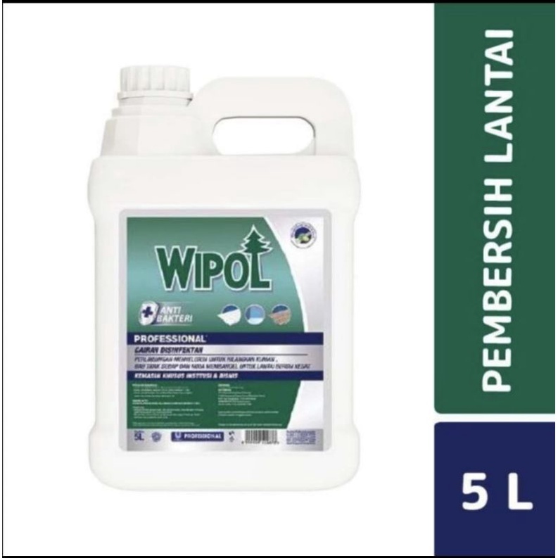 Wipol Jerigen 5Ltr-Wipol Cairan Disinfektan Lantai 4.5 Liter-Wipol Sereh 4.5 Liter