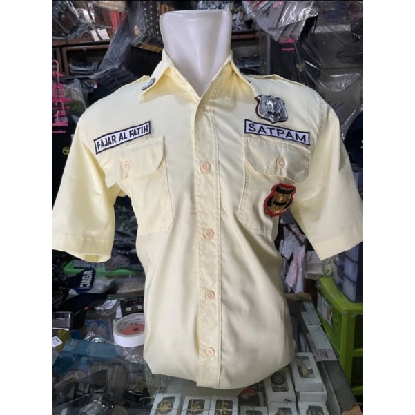 BAJU PDH SATPAM CREAM TERBARU 2023 SIZE M-XXXL POLOS BEST QUALITY