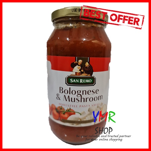 

San Remo Saus Saos Sauce Pasta Napolitana Bolognese Mushroom Capsicum Tomat Tomato Onion Garlic