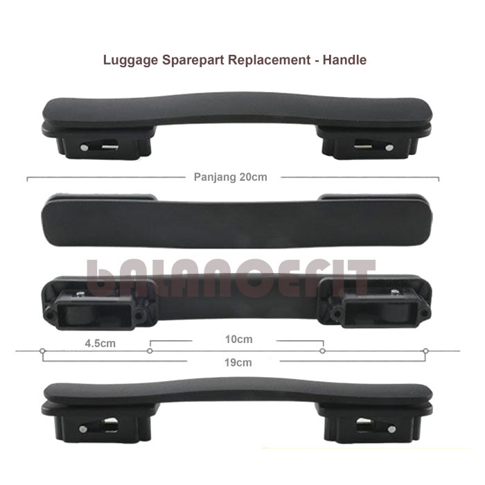 Handle Koper premium handle Tanam Lojel Strap Koper Bahan Karet